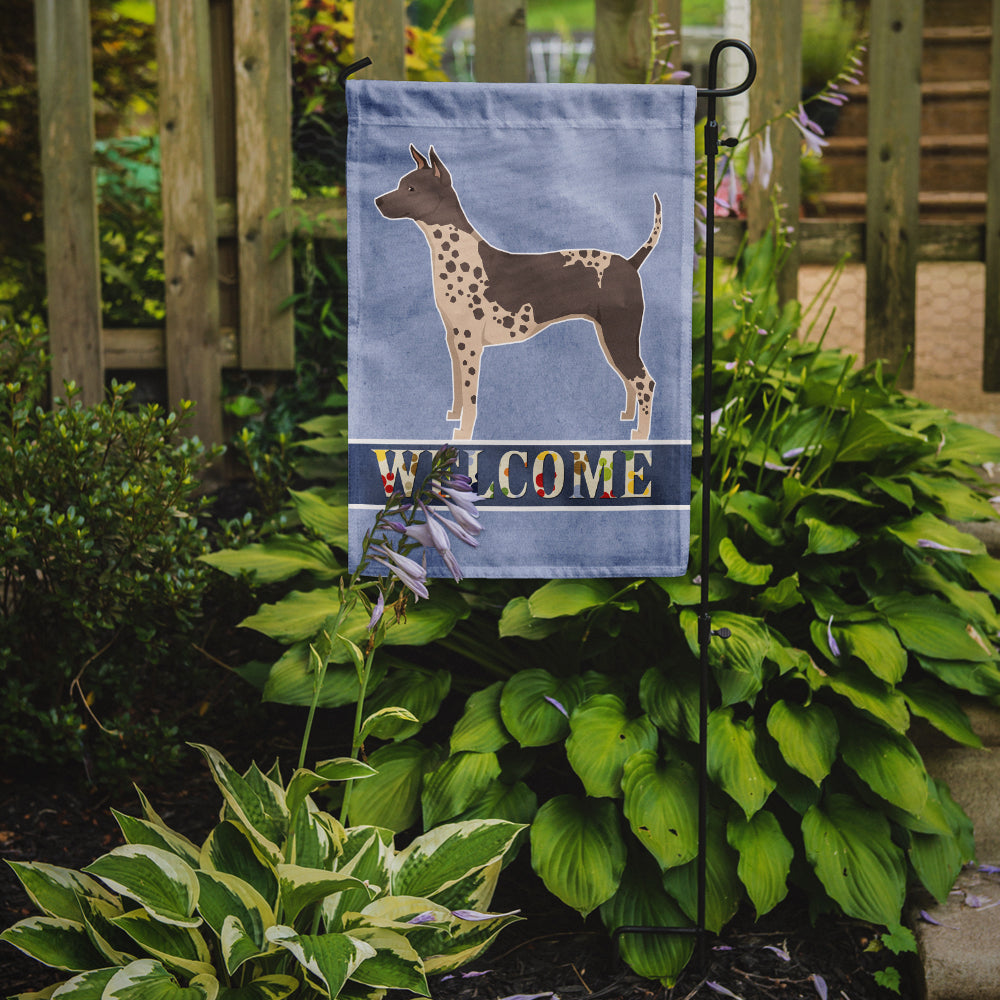 American Hairless Terrier Welcome Flag Garden Size CK3573GF