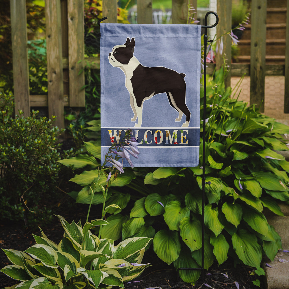 Boston Terrier Welcome Flag Garden Size CK3584GF