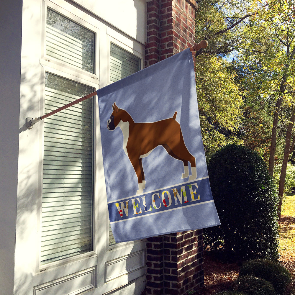 Boxer Welcome Flag Canvas House Size CK3585CHF
