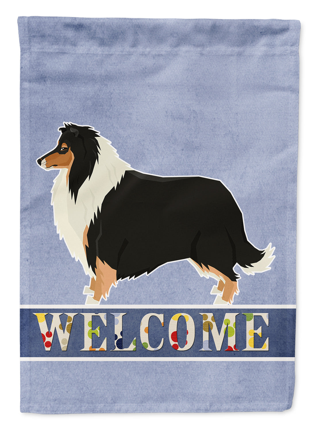 Collie Welcome Flag Canvas House Size CK3591CHF