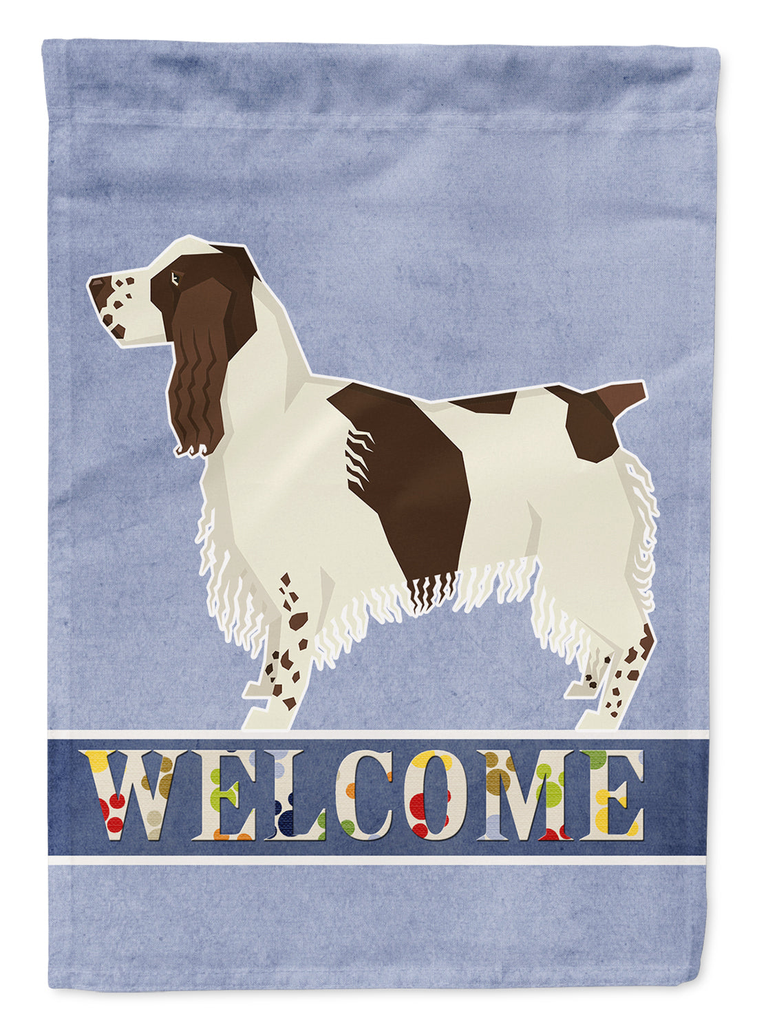 English Springer Spaniel Welcome Flag Canvas House Size CK3596CHF