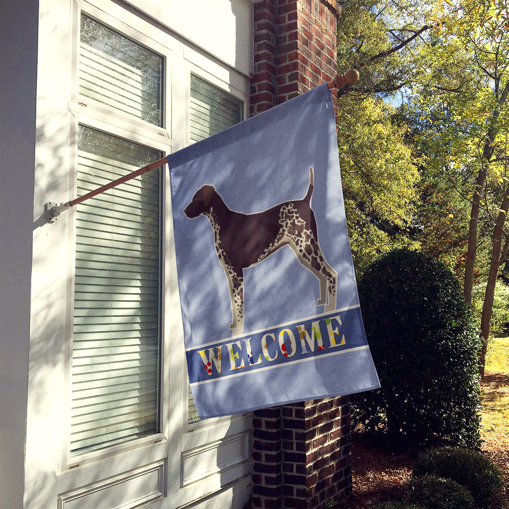 German Shorthaired Pointer Welcome Flag Canvas House Size CK3600CHF