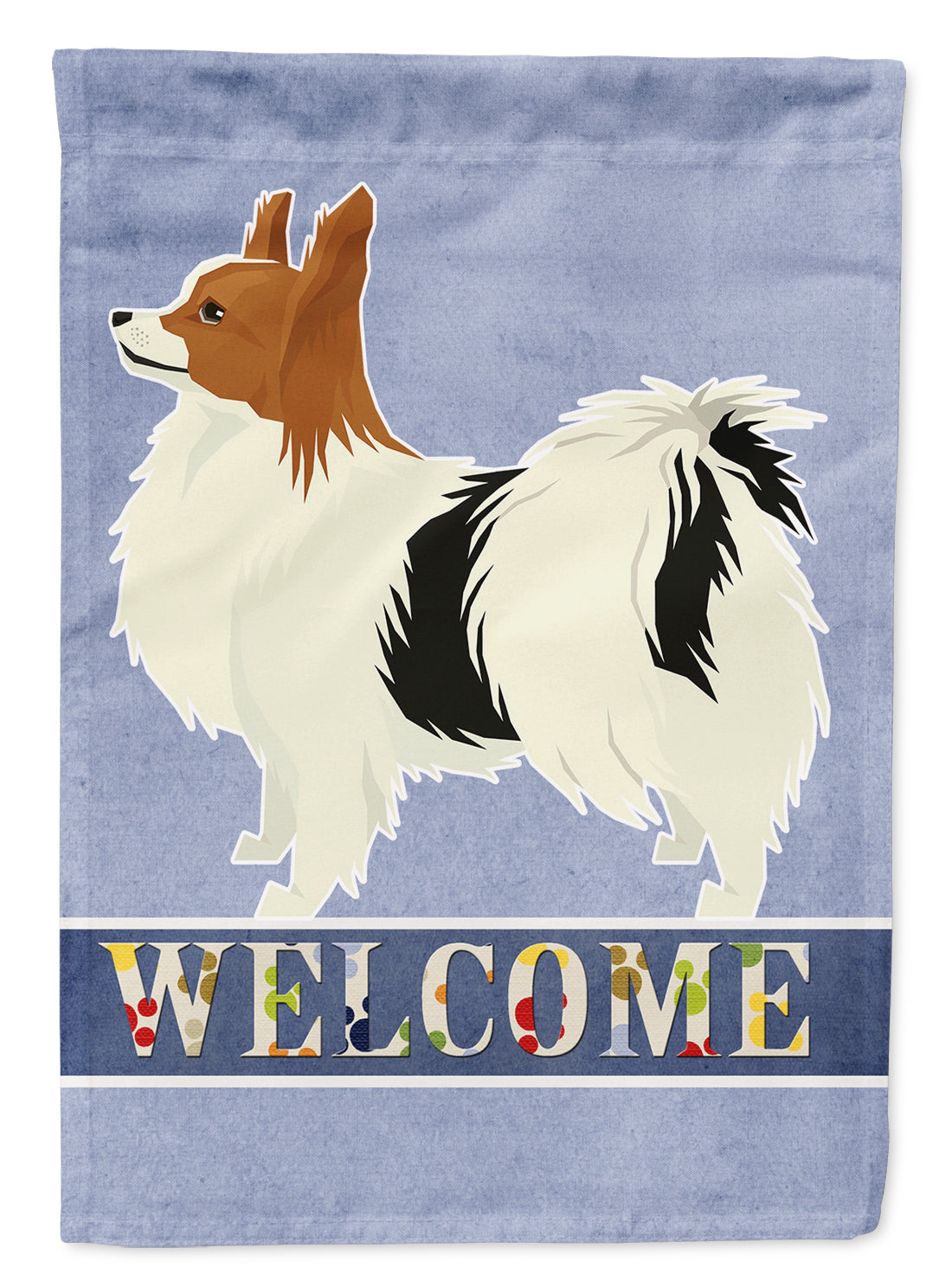 Papillon Welcome Flag Canvas House Size CK3612CHF
