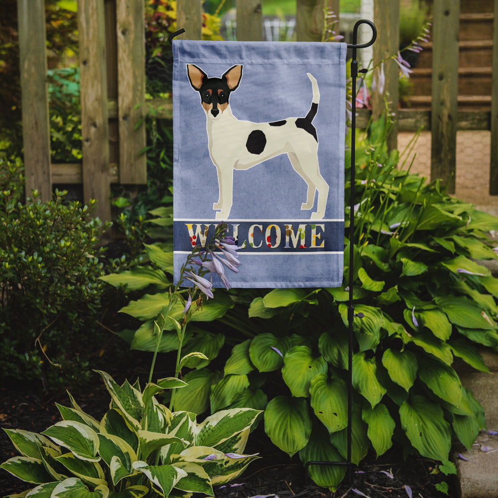 Toy Fox Terrier Welcome Flag Garden Size CK3626GF