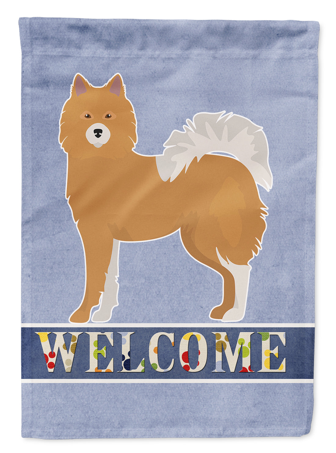 Brown &amp; White Elo dog Welcome Flag Canvas House Size CK3643CHF