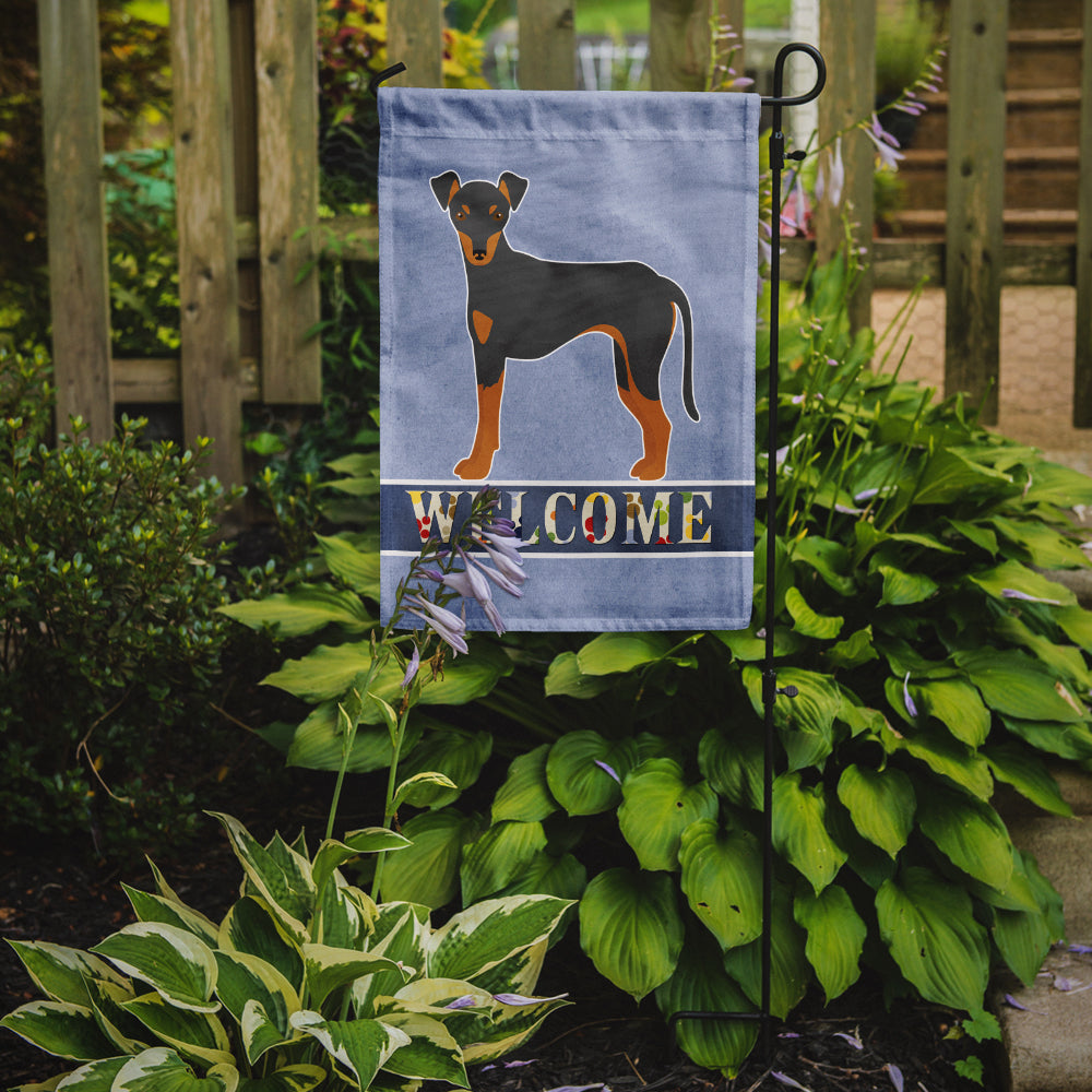 Manchester Terrier Welcome Flag Garden Size CK3664GF