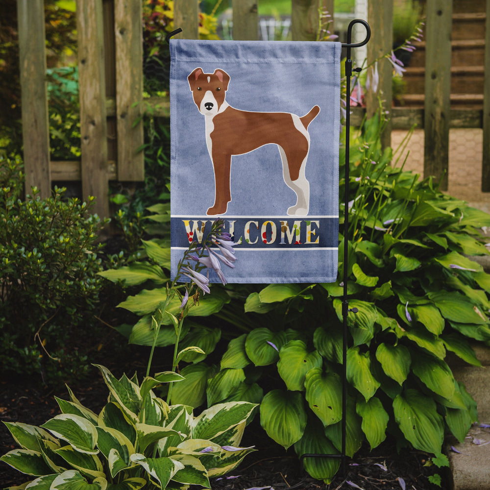 Rat Terrier Welcome Flag Garden Size CK3674GF