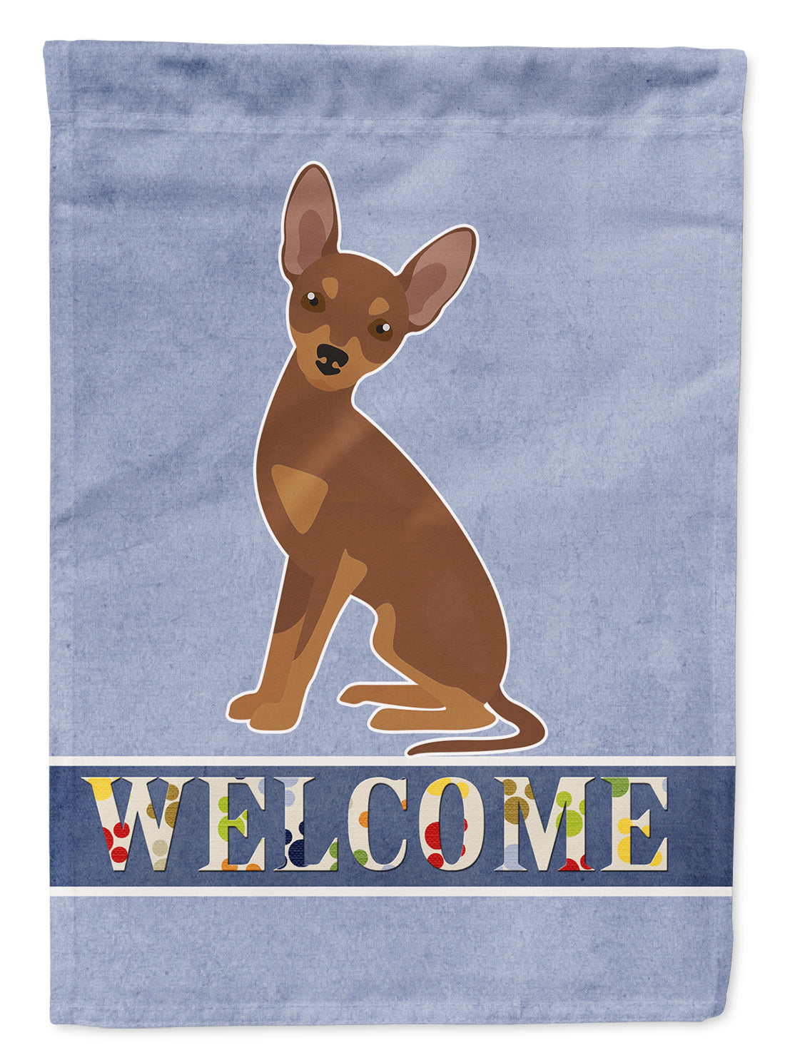 Brown Prague Ratter Welcome Flag Canvas House Size CK3700CHF