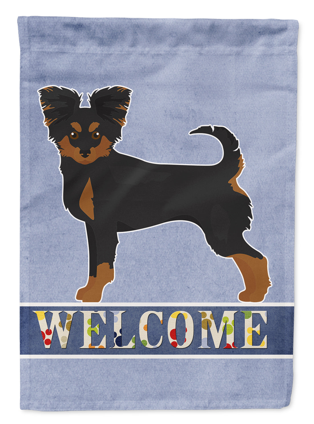 Black and Tan Chion Welcome Flag Canvas House Size CK3719CHF