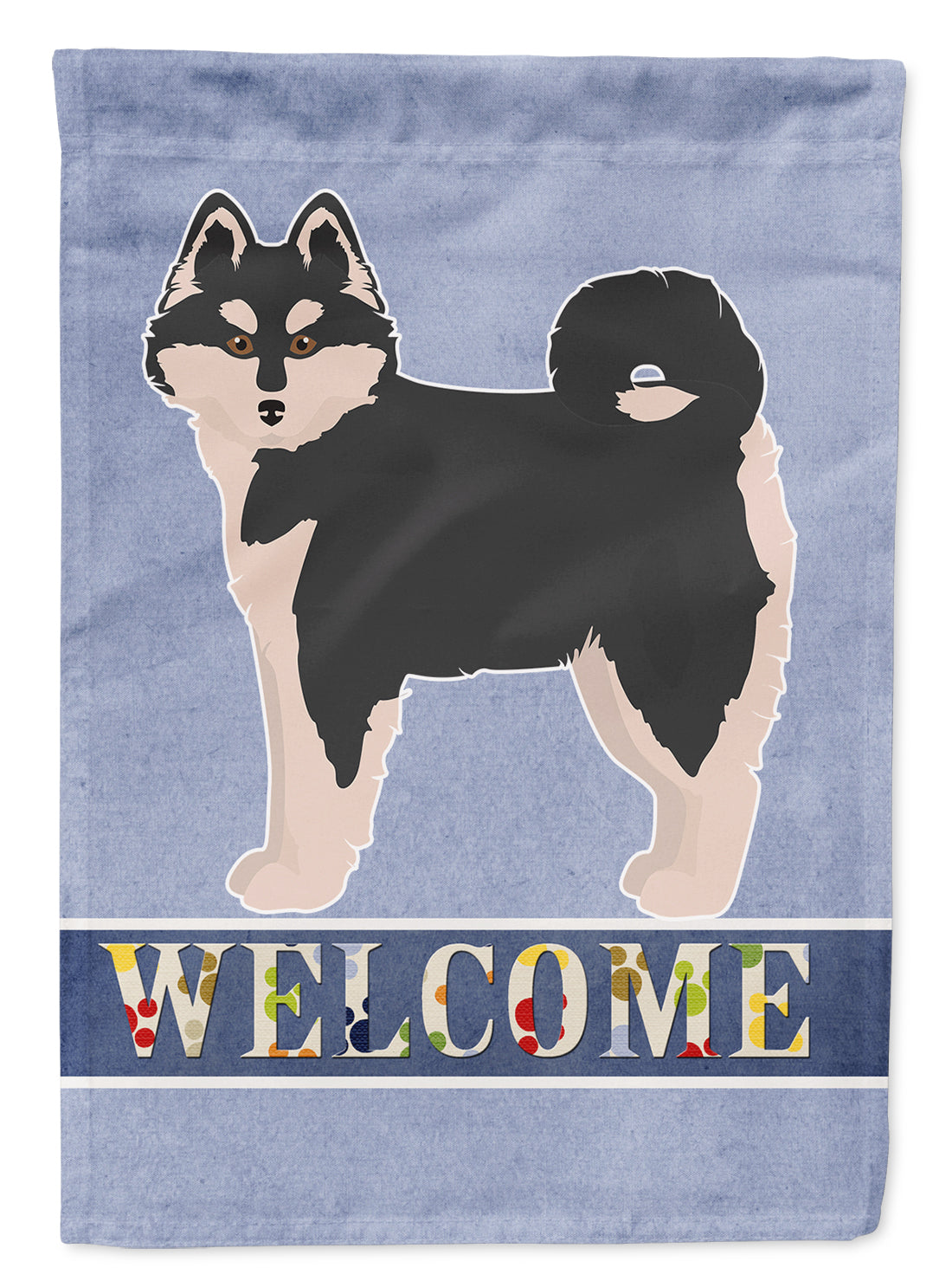 Pomsky #1 Welcome Flag Canvas House Size CK3767CHF