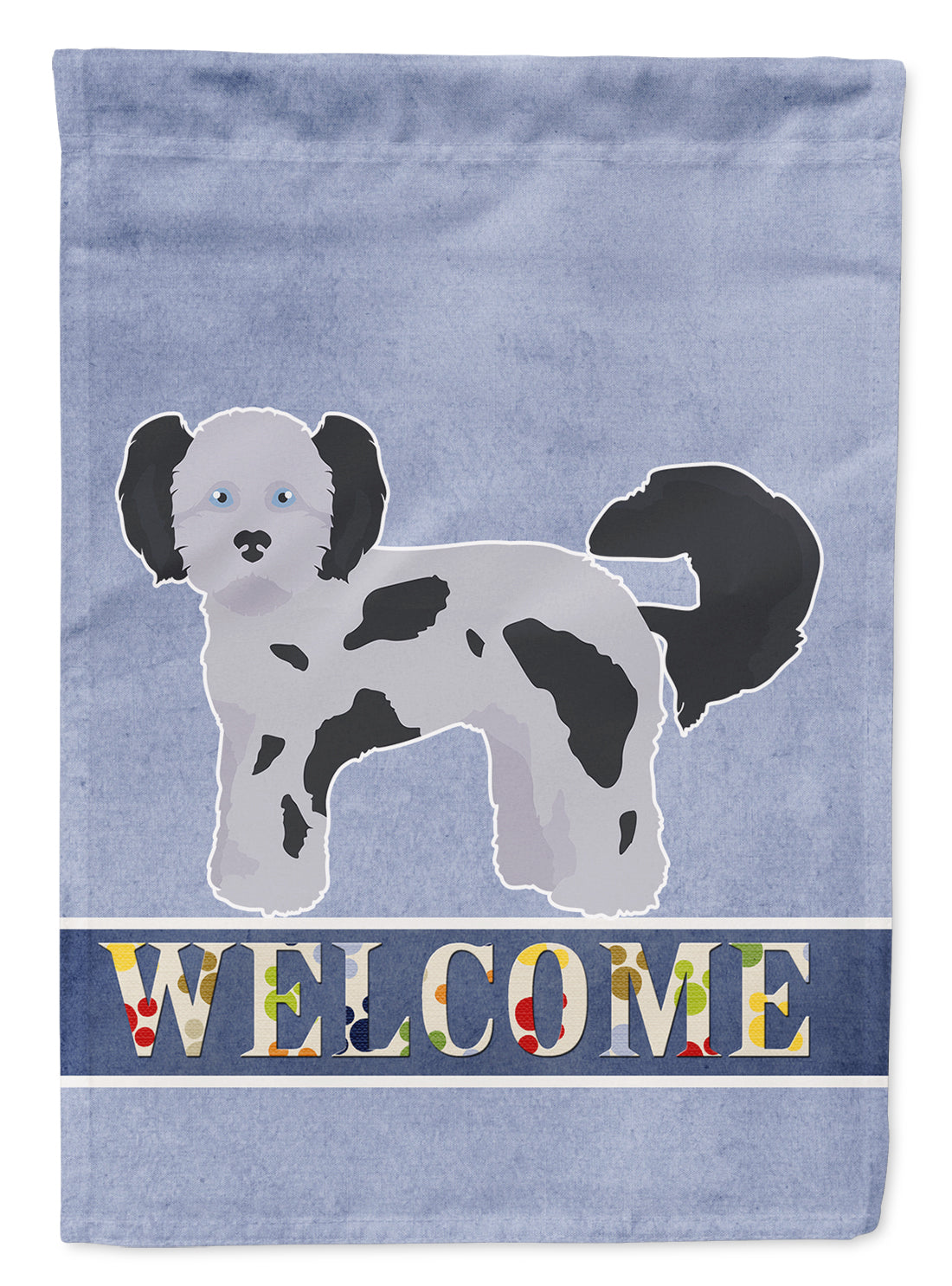 Shih Poo Welcome Flag Canvas House Size CK3778CHF