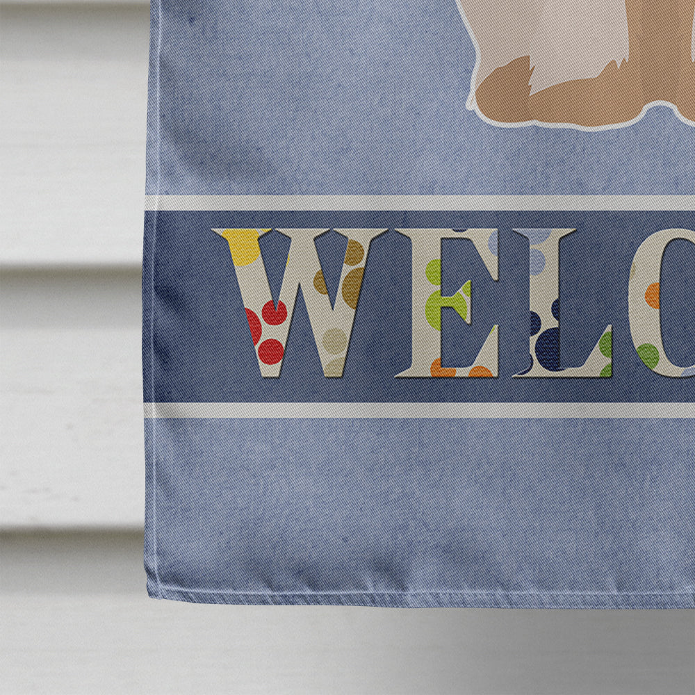 Morkie #3 Welcome Flag Canvas House Size CK3795CHF