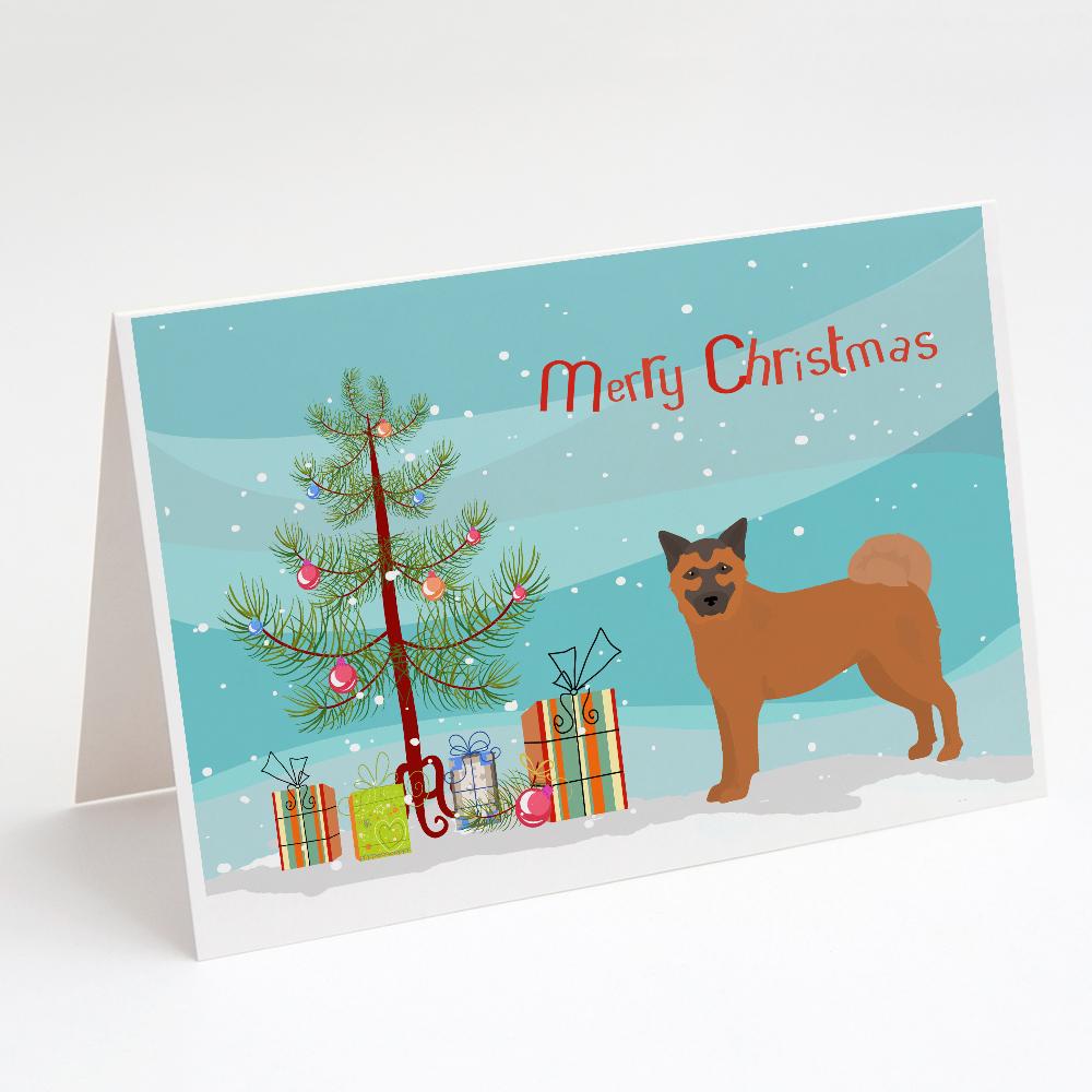 Buy this Chow Shepherd Christmas Tree Greeting Cards and Envelopes Pack of 8