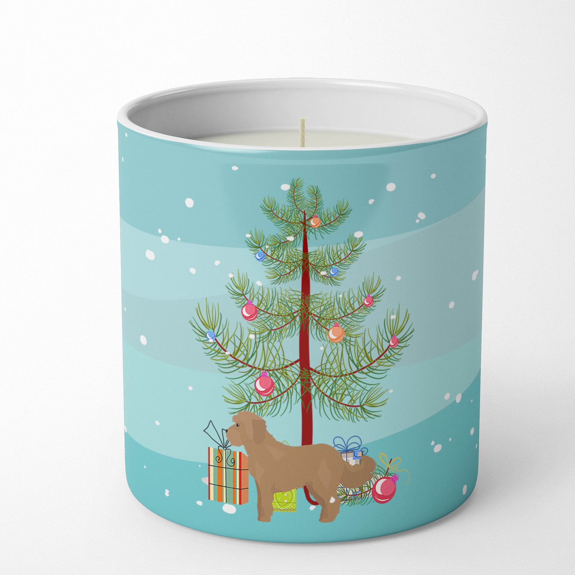 Buy this Tan Cockapoo Christmas Tree 10 oz Decorative Soy Candle