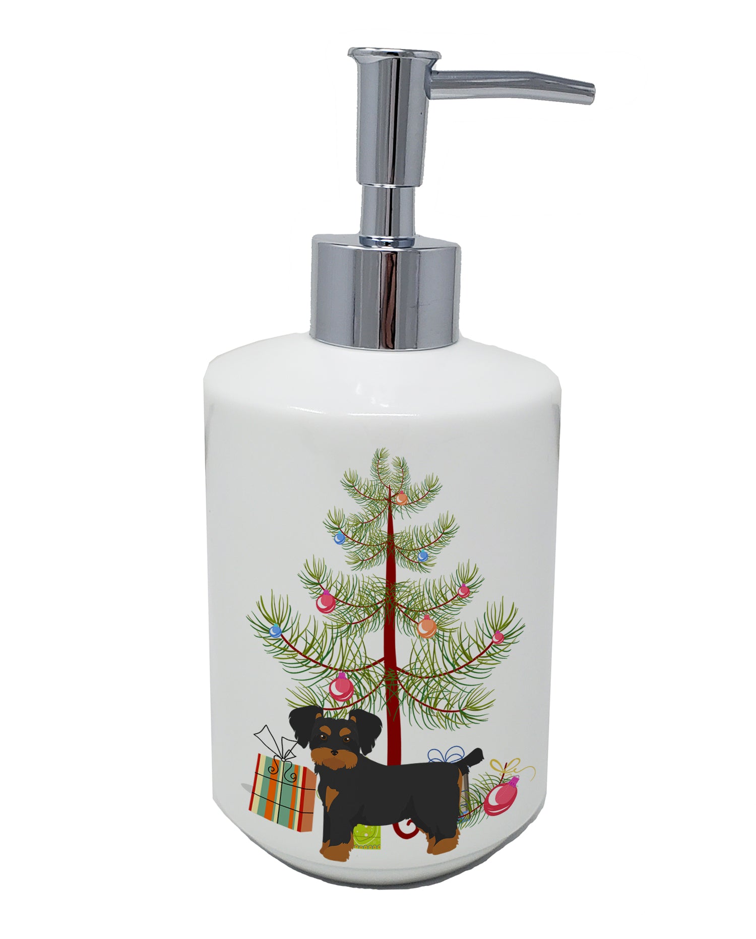 Buy this Morkie Christmas Tree Ceramic Soap Dispenser