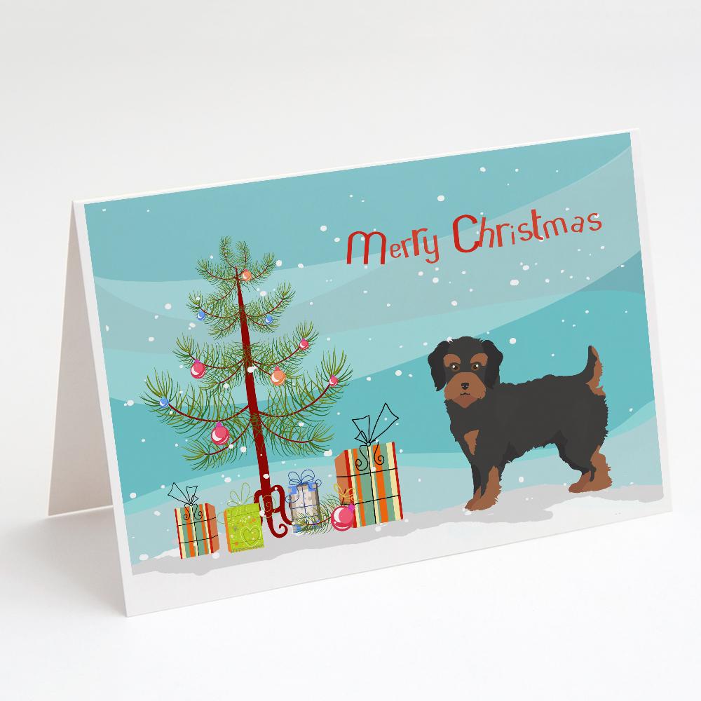 Buy this Yorkiepoo #1 Christmas Tree Greeting Cards and Envelopes Pack of 8