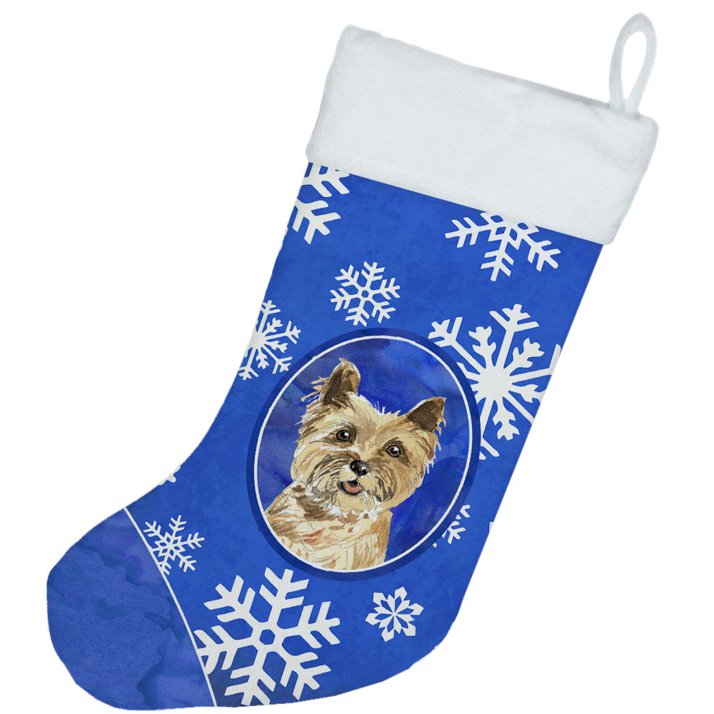Cairn Terrier Winter Snowflakes Christmas Stocking CK3921CS