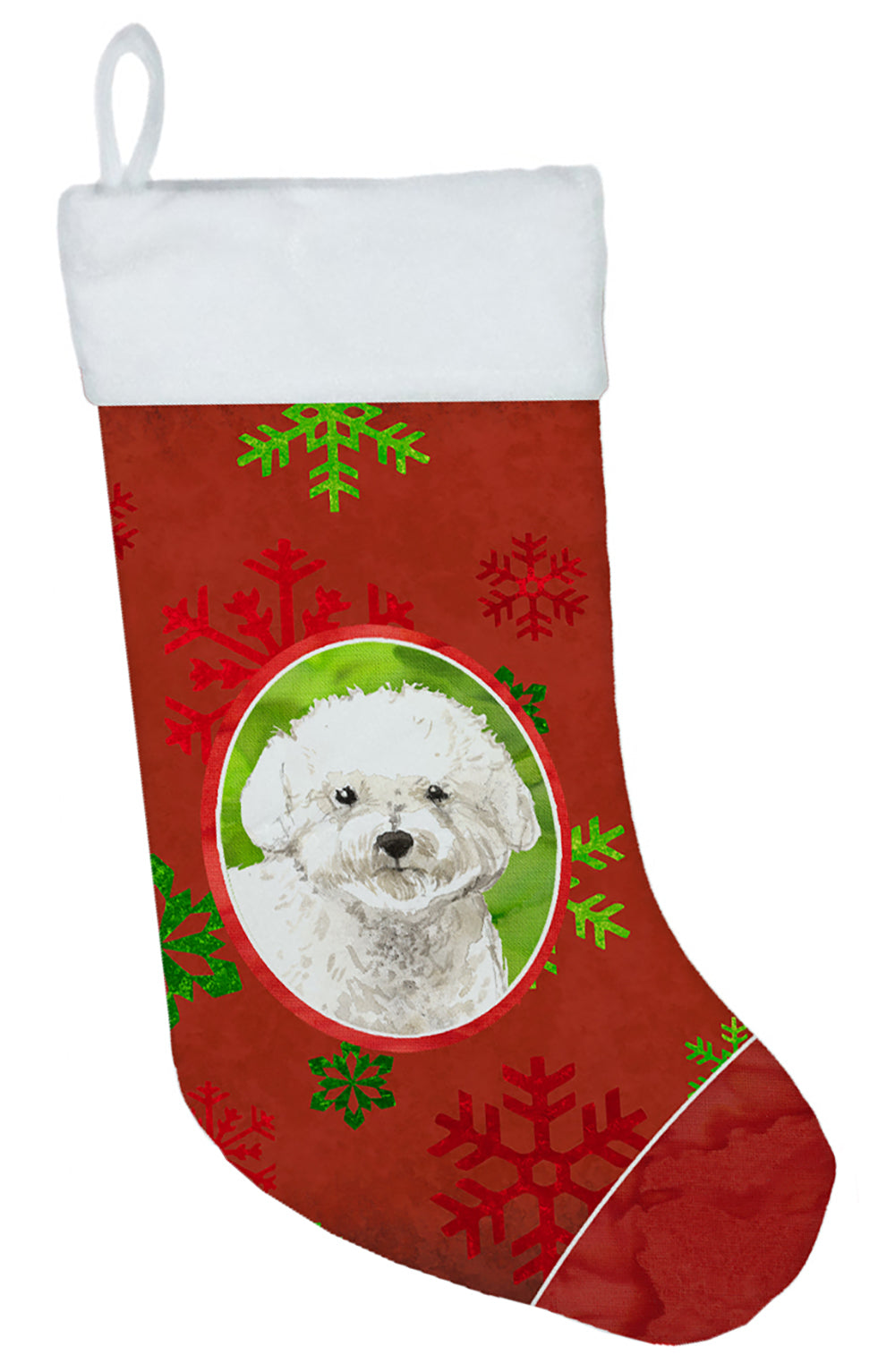 Christmas Snowflakes Bichon Frise Christmas Stocking CK4034CS