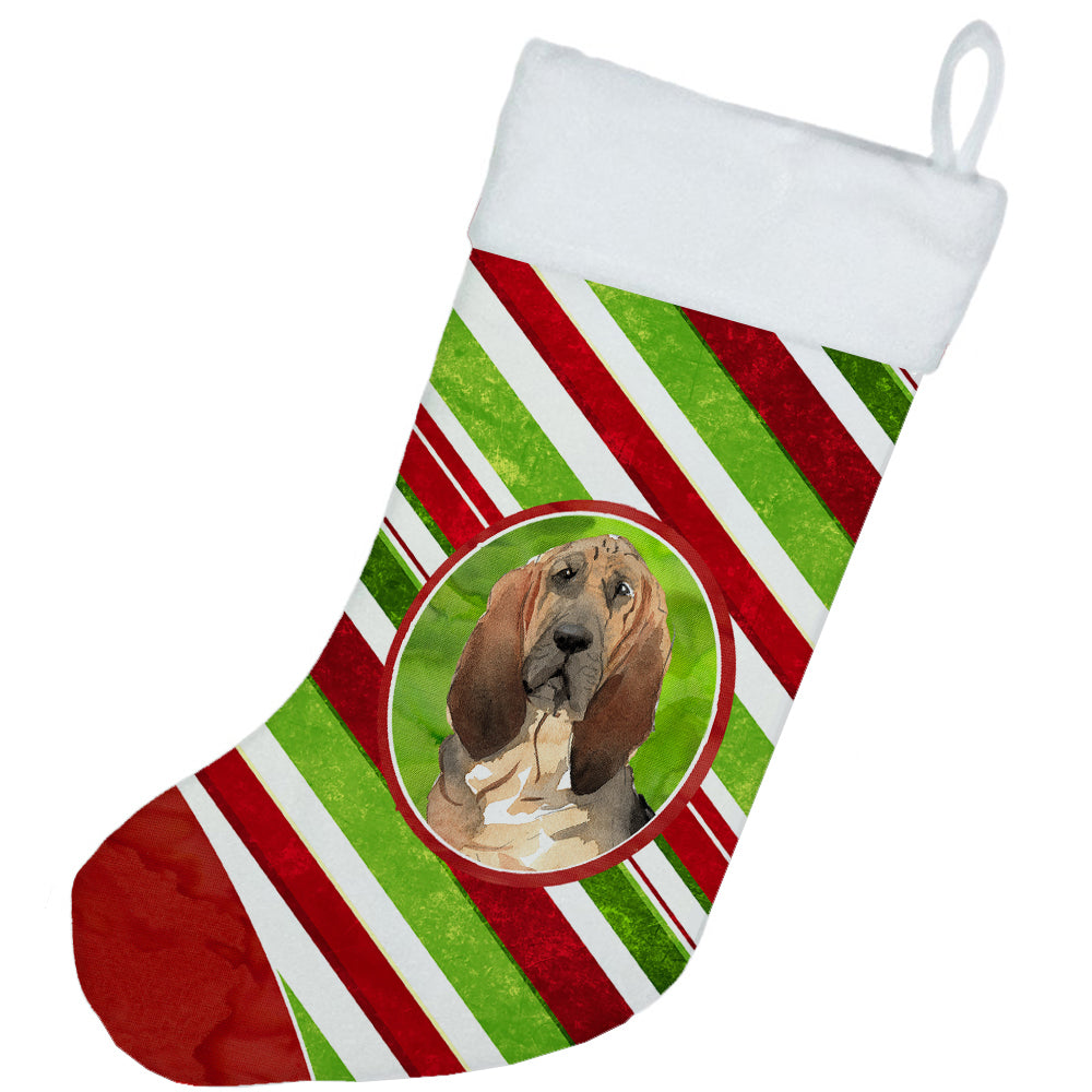 Bloodhound Christmas Candy Stripe Christmas Stocking CK4105CS