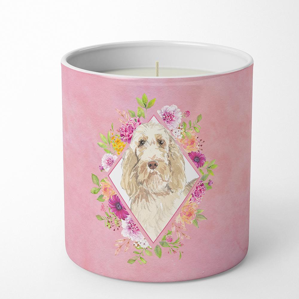 Spinone Italiano Pink Flowers 10 oz Decorative Soy Candle CK4209CDL by Caroline's Treasures