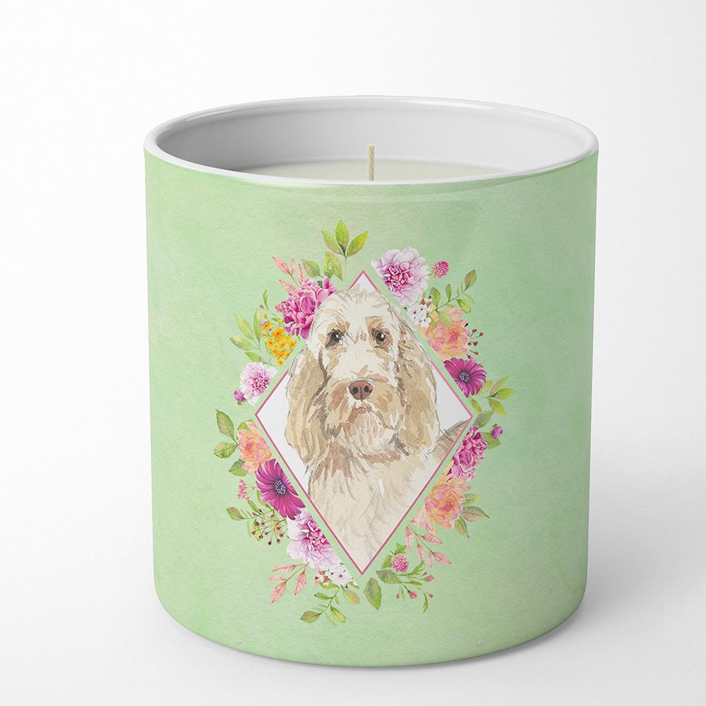 Spinone Italiano Green Flowers 10 oz Decorative Soy Candle CK4369CDL by Caroline's Treasures
