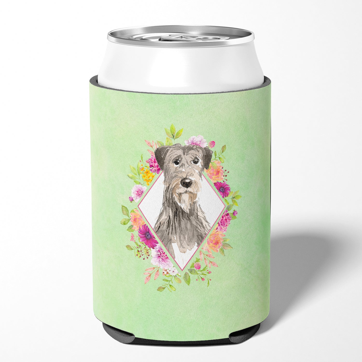 Irish Wolfhound Green Flowers Can or Bottle Hugger CK4391CC