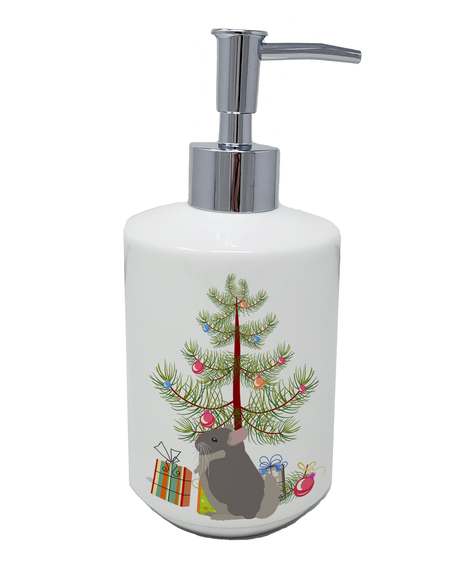 Buy this Beige Wellman Chinchilla Merry Christmas Ceramic Soap Dispenser