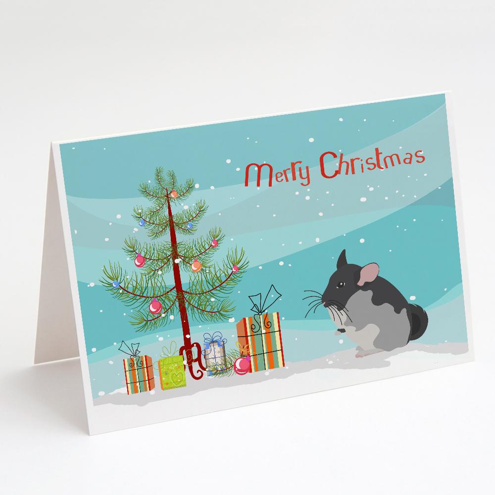 Buy this Black Velvet Chinchilla Merry Christmas Greeting Cards and Envelopes Pack of 8