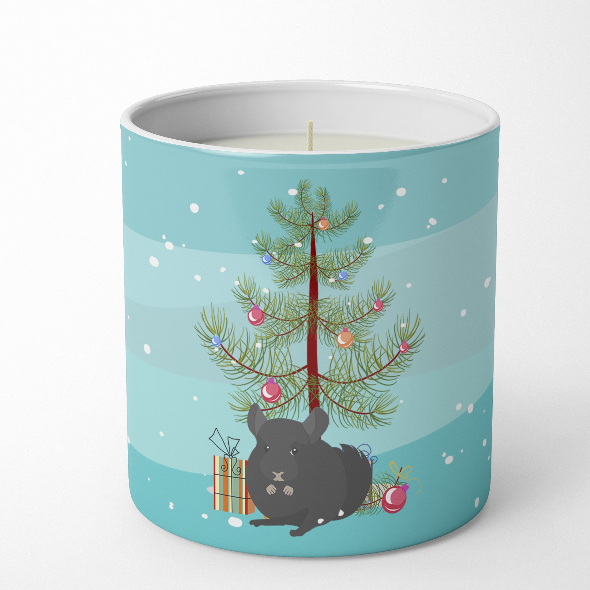 Buy this Charcoal Chinchilla Merry Christmas 10 oz Decorative Soy Candle