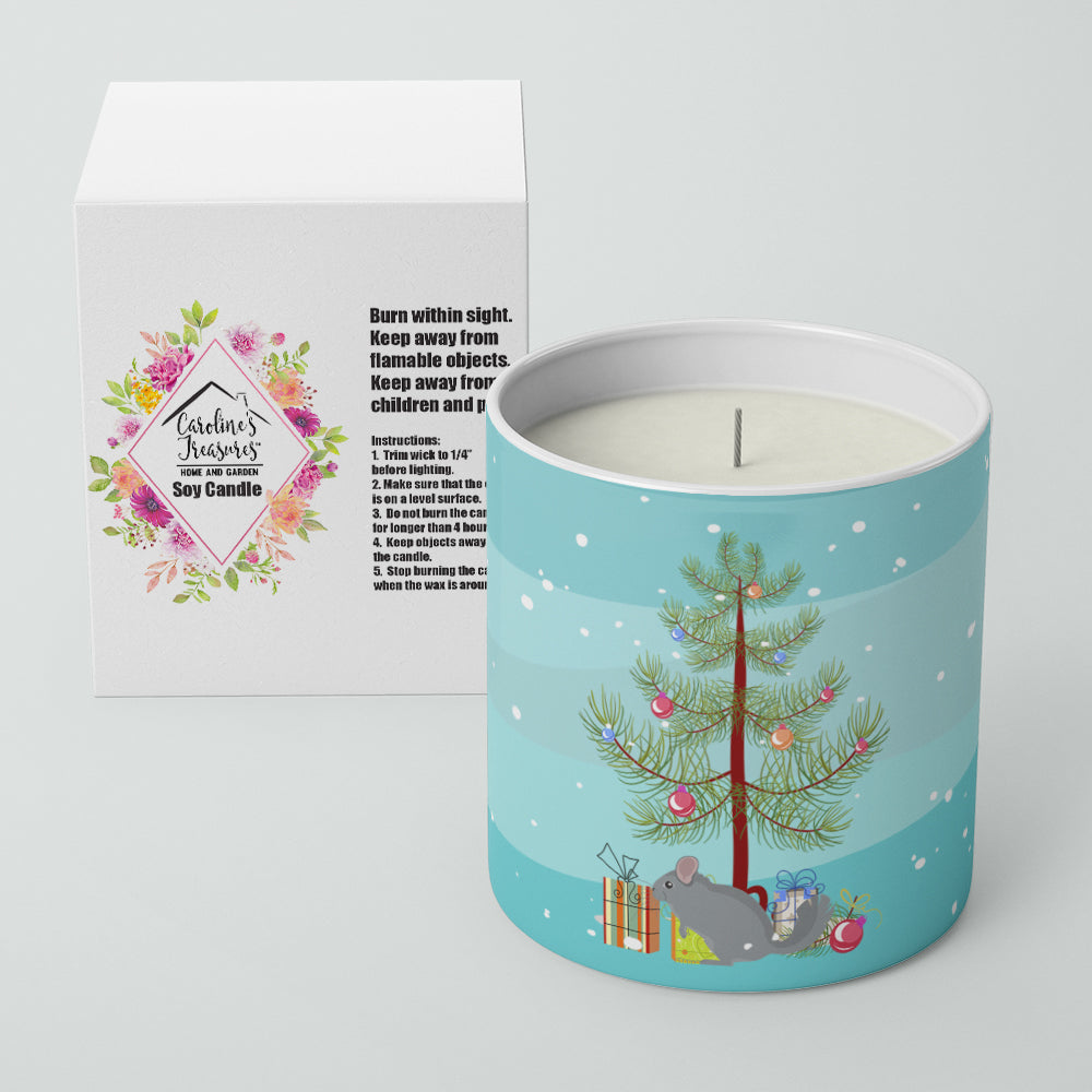 Foggy Chinchilla Merry Christmas 10 oz Decorative Soy Candle - the-store.com