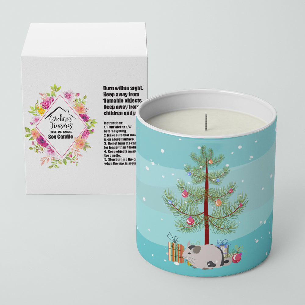 Mosaic Chinchilla Merry Christmas 10 oz Decorative Soy Candle - the-store.com