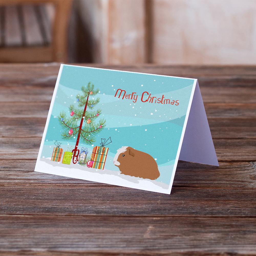 Buy this Crested Guinea Pig Merry Christmas Greeting Cards and Envelopes Pack of 8