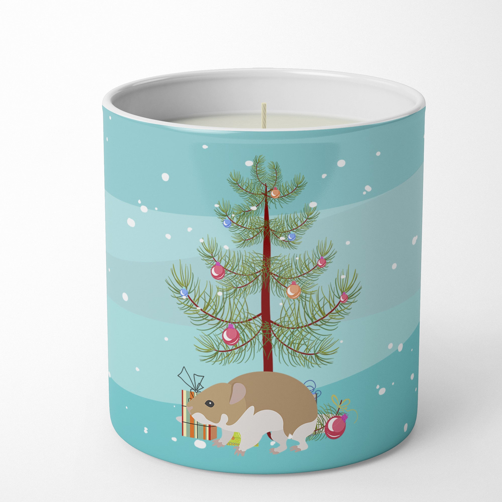 Buy this Turkish Hamster Merry Christmas 10 oz Decorative Soy Candle