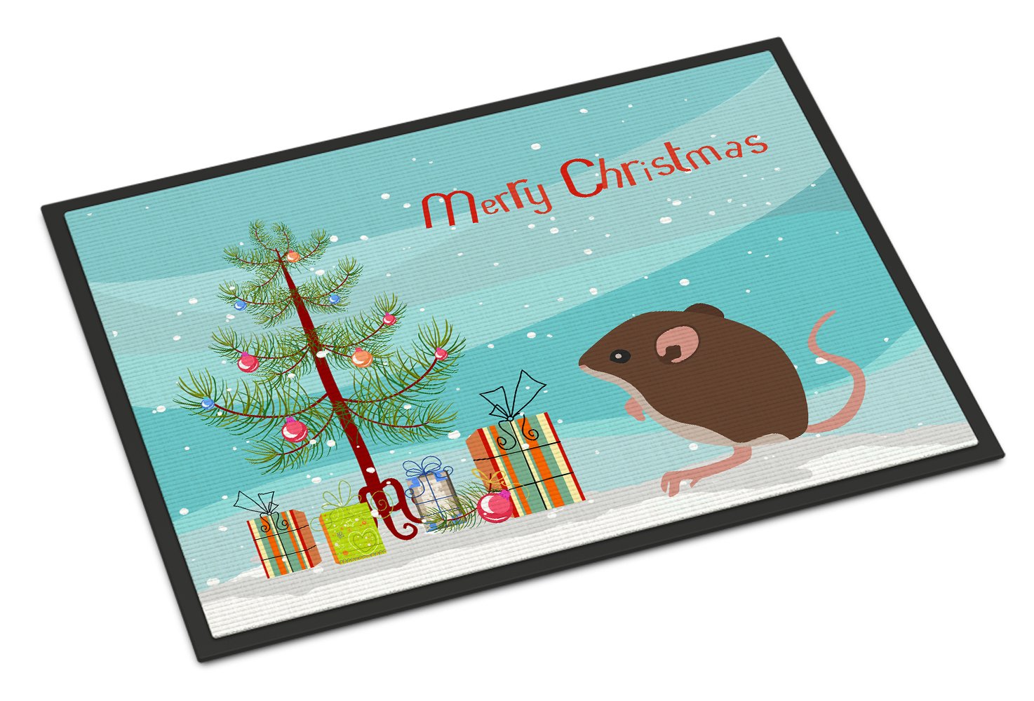 Baby Mouse Merry Christmas Indoor or Outdoor Mat 24x36 CK4460JMAT by Caroline's Treasures