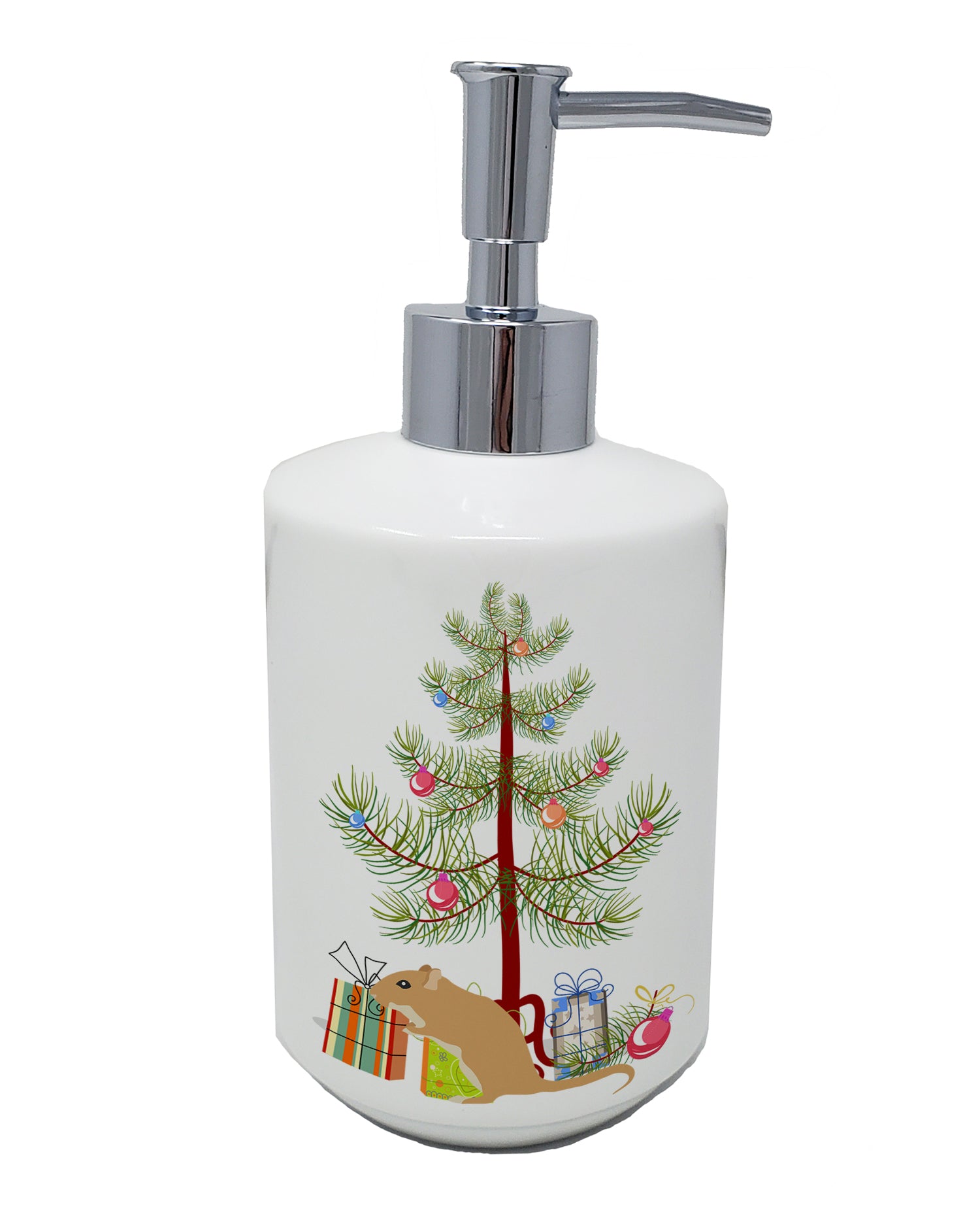 Buy this Gerbil Mouse Merry Christmas Ceramic Soap Dispenser