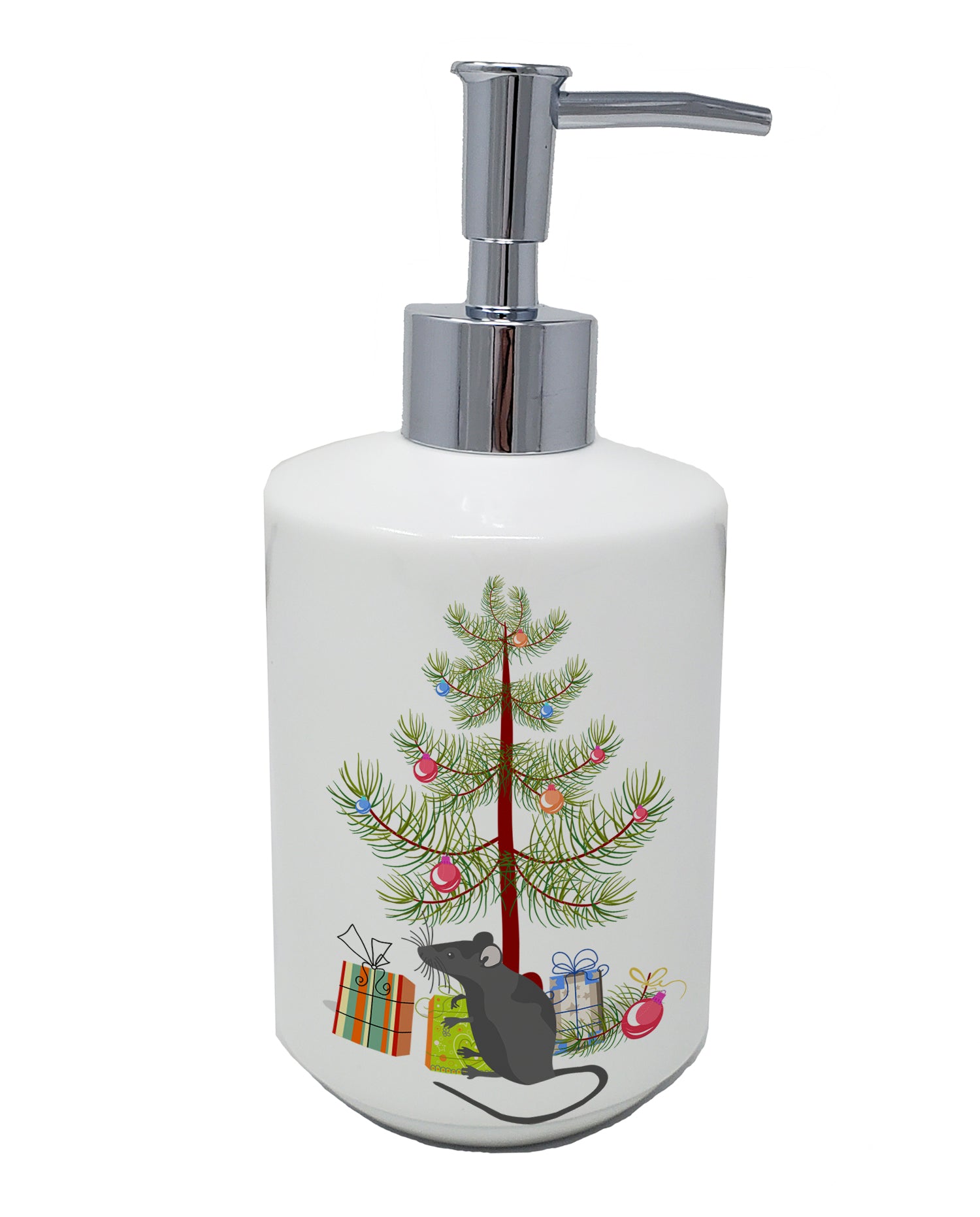 Buy this Satin Mouse Merry Christmas Ceramic Soap Dispenser