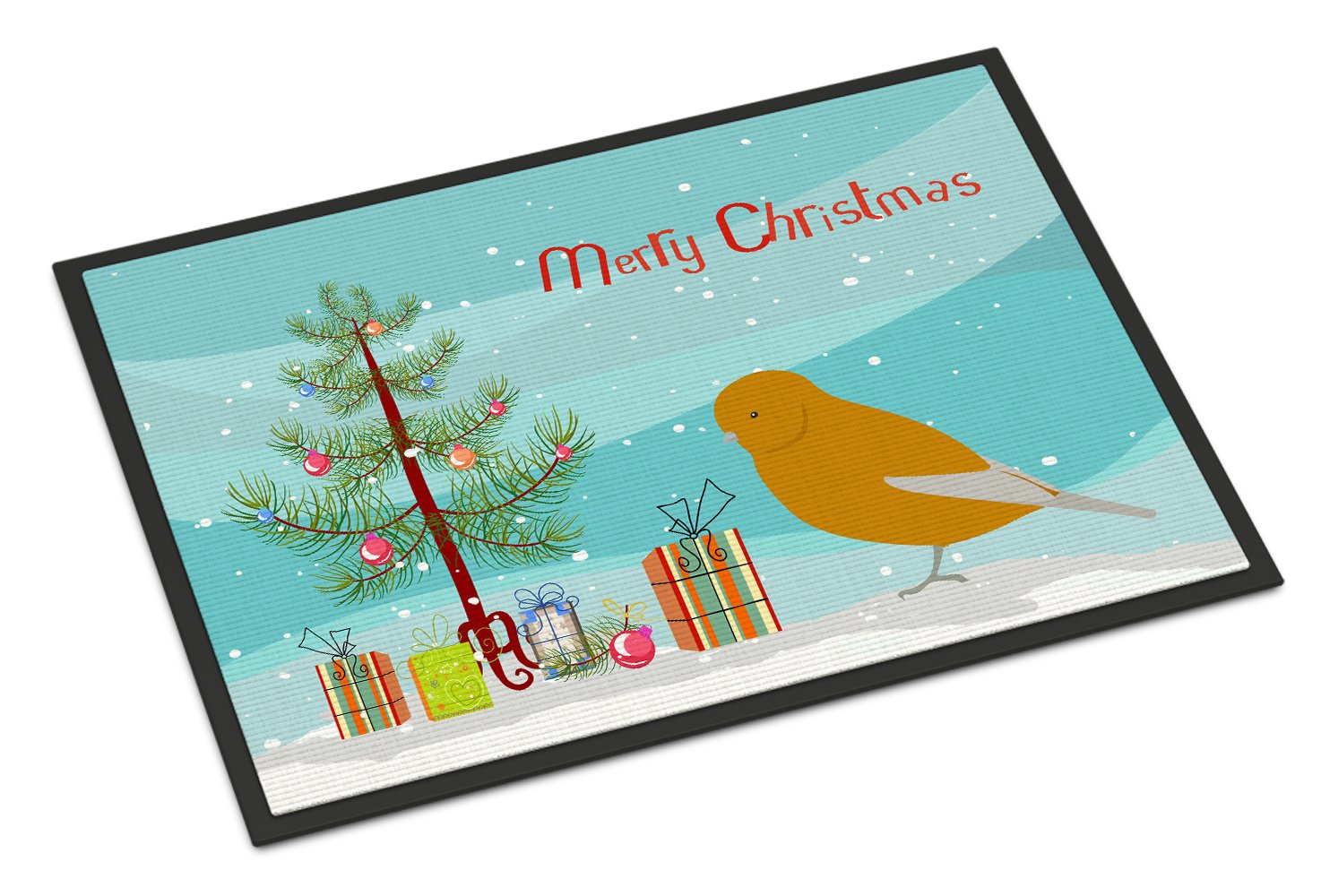 Norwich Canary Merry Christmas Indoor or Outdoor Mat 24x36 CK4483JMAT by Caroline's Treasures