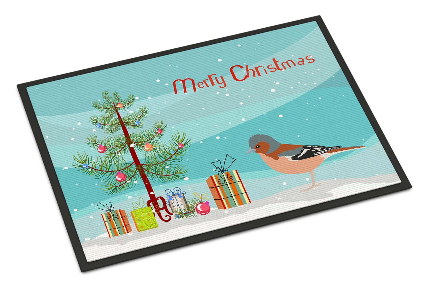 Finch Merry Christmas Indoor or Outdoor Mat 24x36 CK4488JMAT by Caroline's Treasures