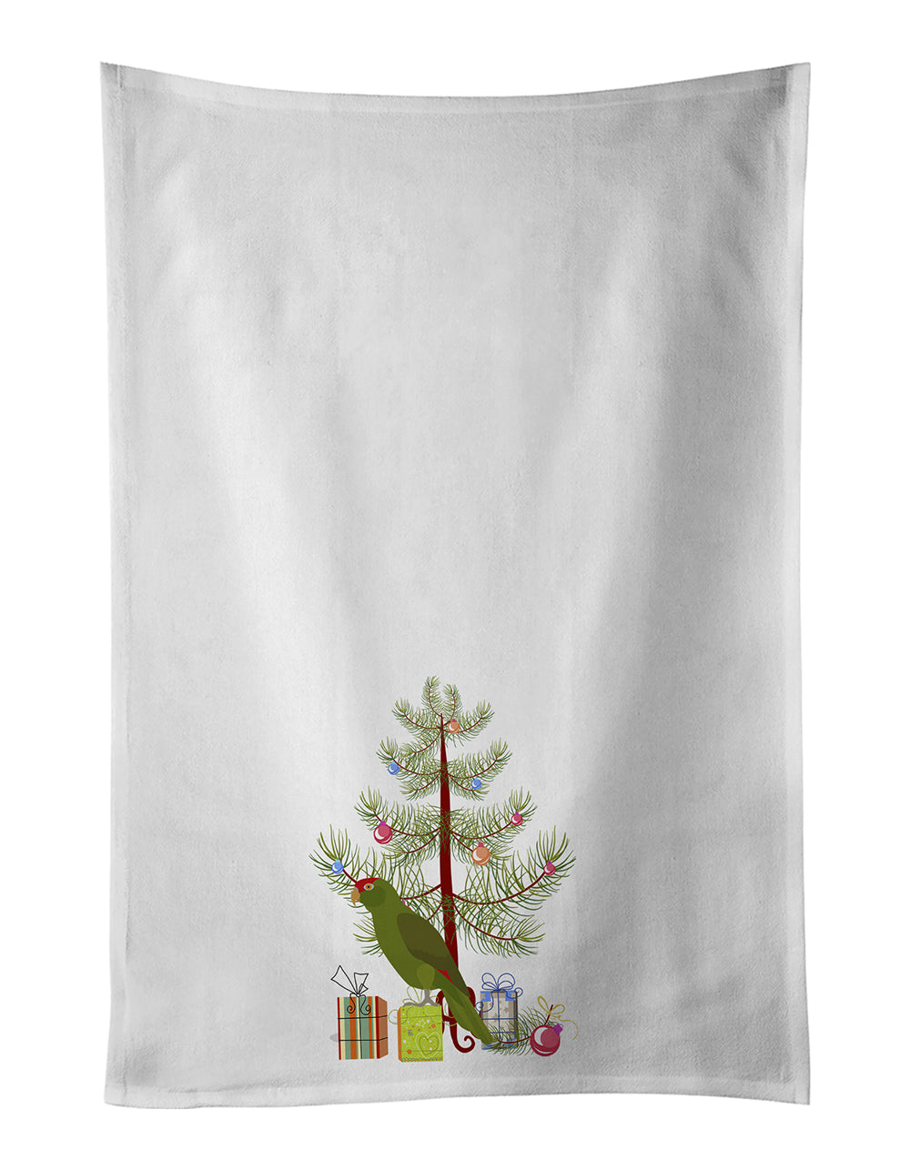 Buy this Amazon Parrot Merry Christmas White Kitchen Towel Set of 2