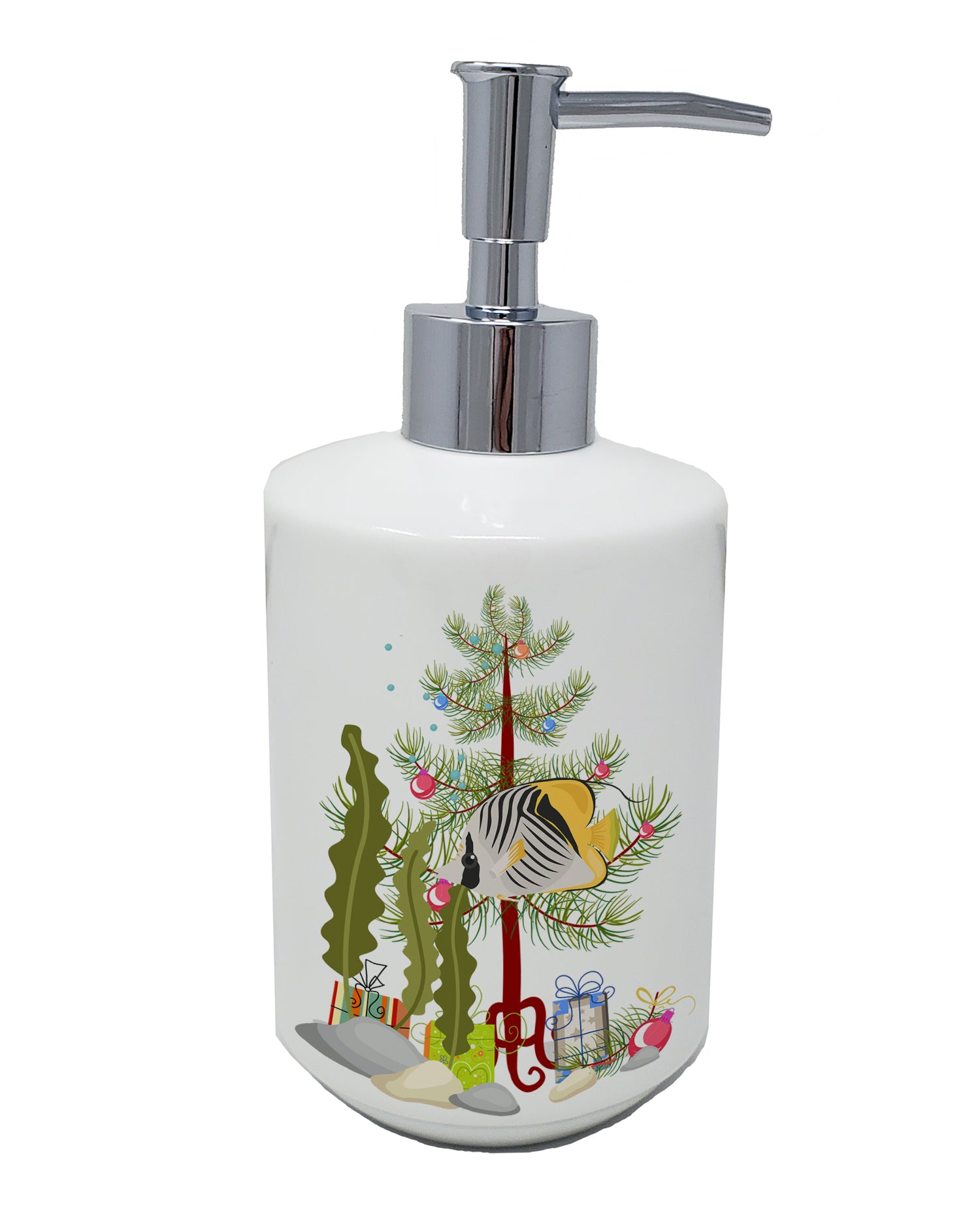 Buy this Butterfly Fish Merry Christmas Ceramic Soap Dispenser