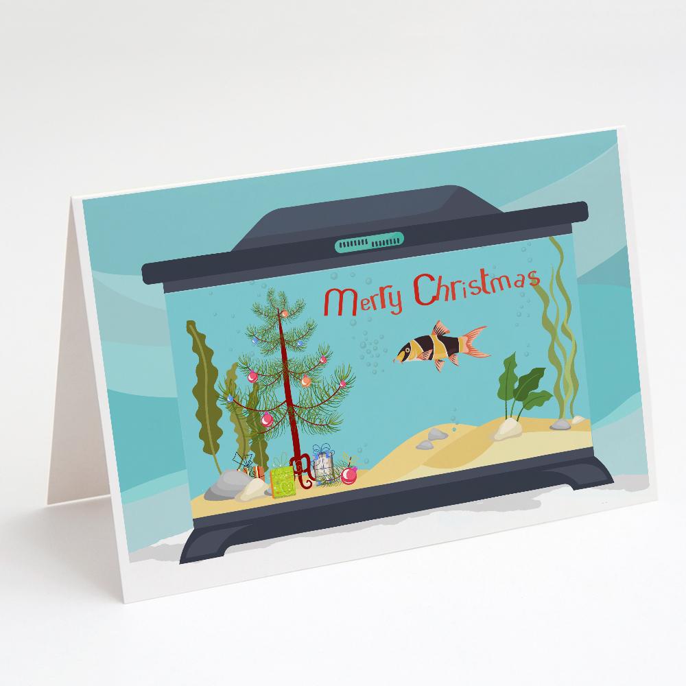 Buy this Clown Loach Fish Merry Christmas Greeting Cards and Envelopes Pack of 8