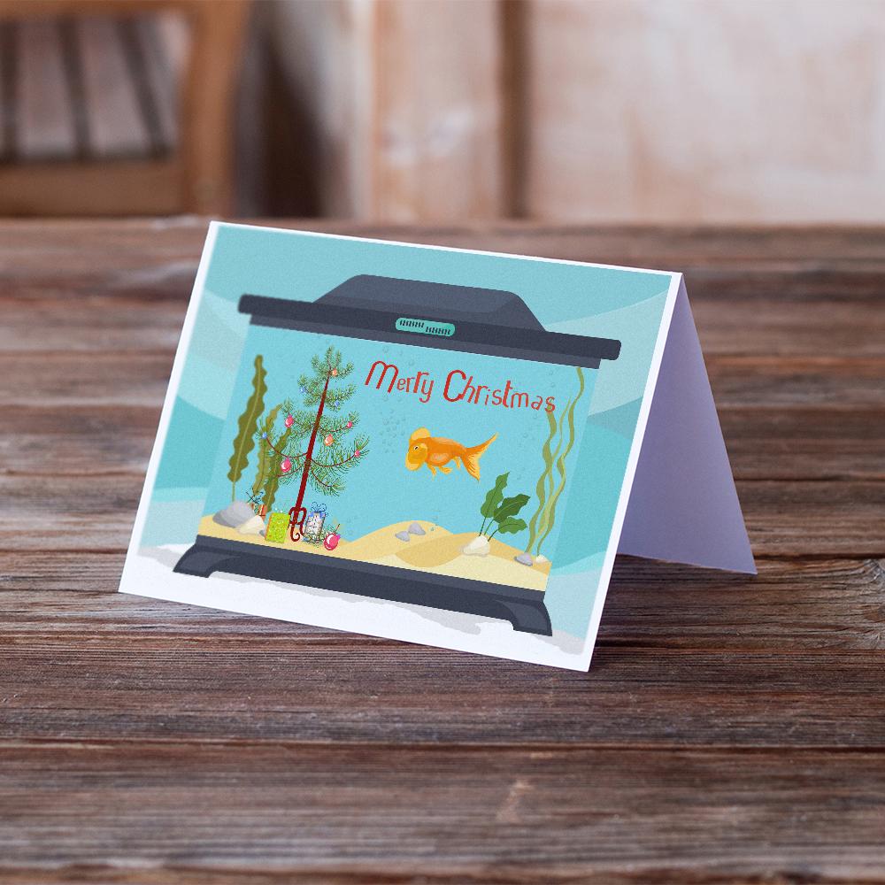 Buy this Bubble Eyed Goldfish Merry Christmas Greeting Cards and Envelopes Pack of 8