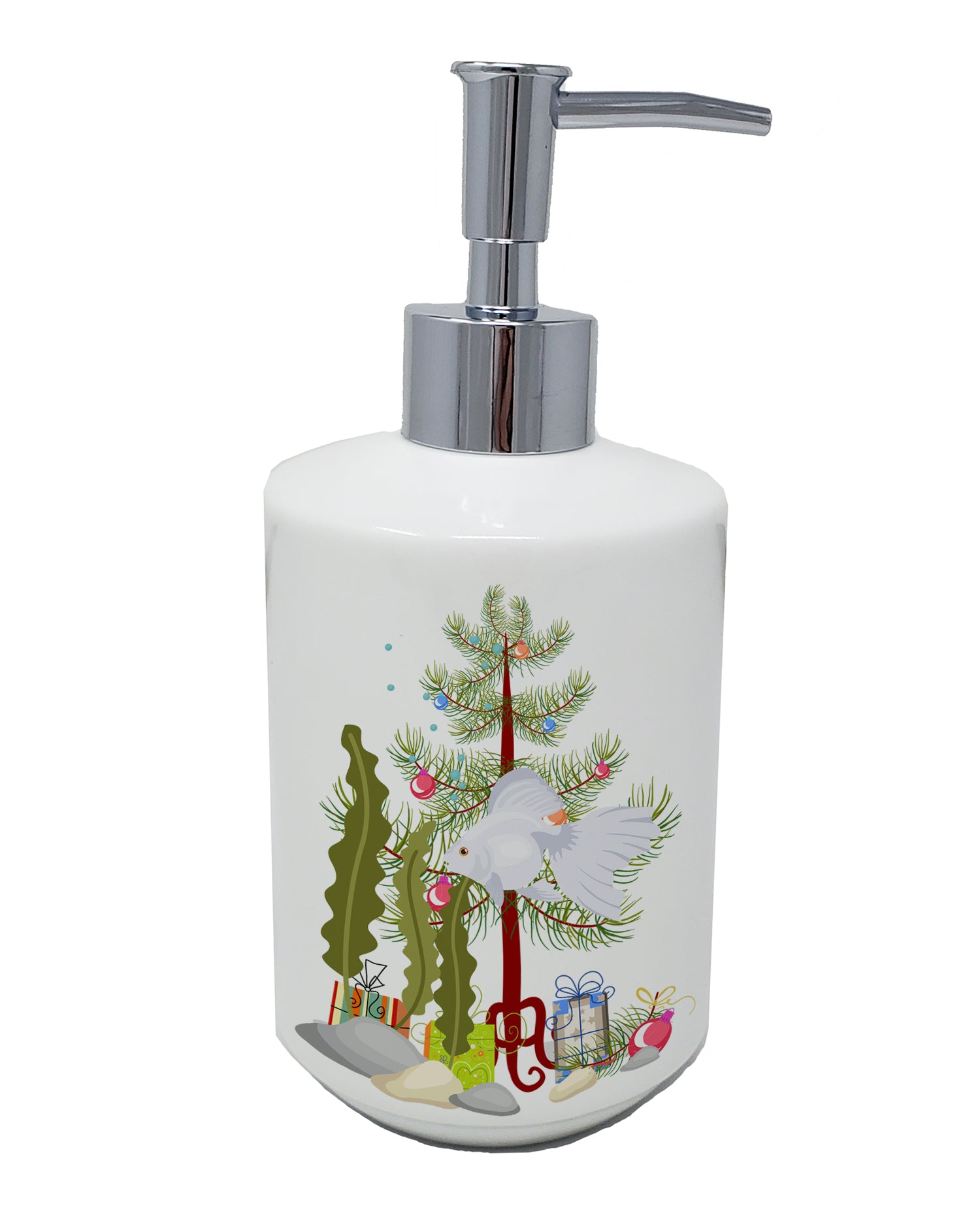 Buy this Ryukin Goldfish Merry Christmas Ceramic Soap Dispenser