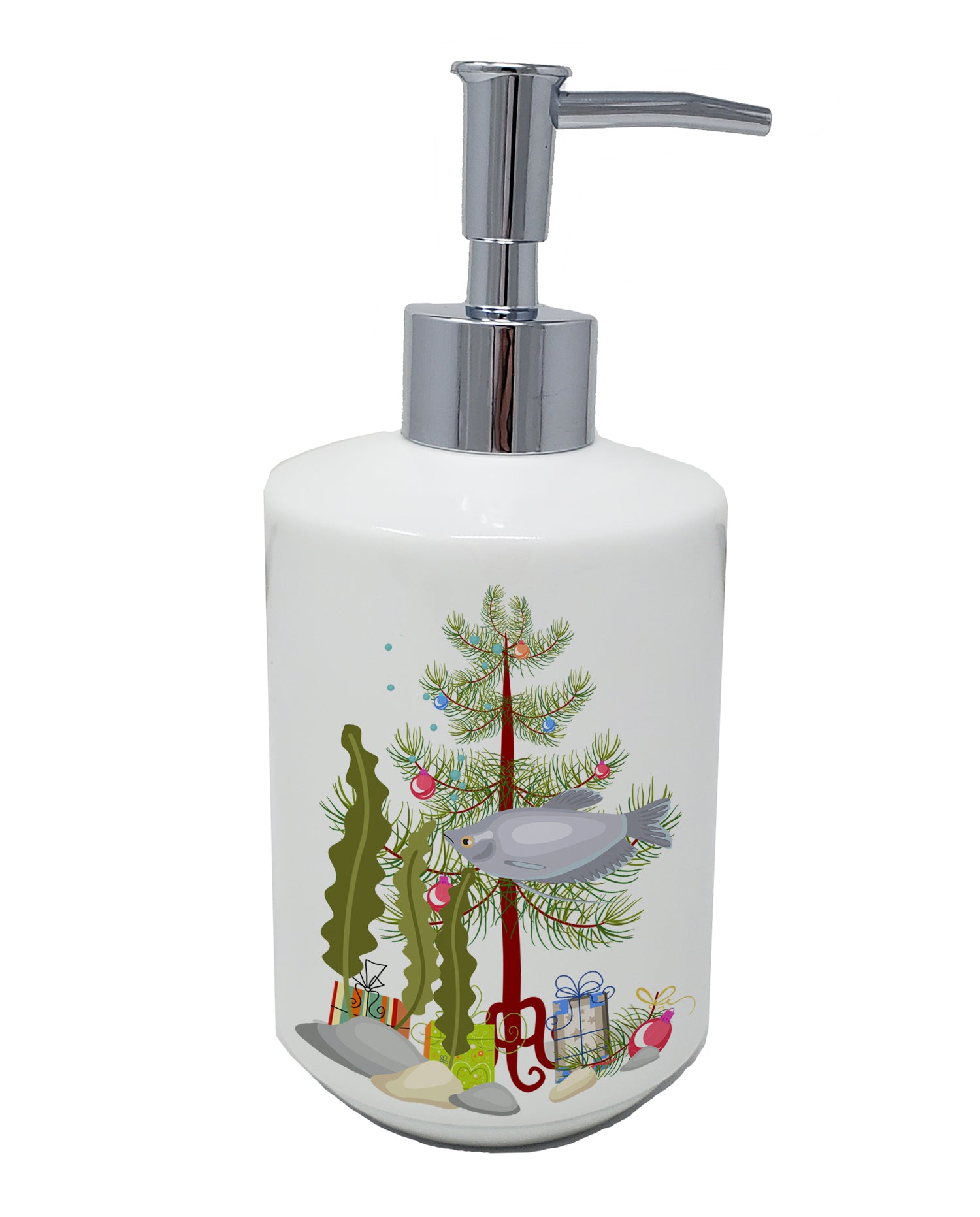 Buy this Moonlight Gourami Merry Christmas Ceramic Soap Dispenser