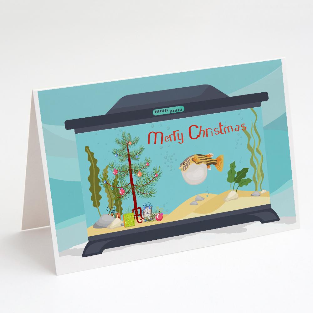 Buy this Puffer Fish Merry Christmas Greeting Cards and Envelopes Pack of 8