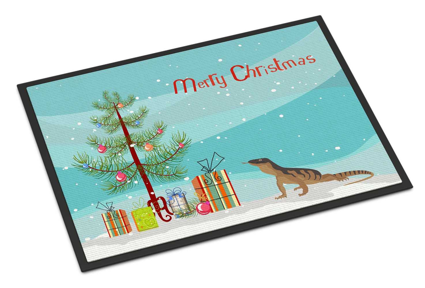 Monitor Lizard Merry Christmas Indoor or Outdoor Mat 24x36 CK4541JMAT by Caroline's Treasures