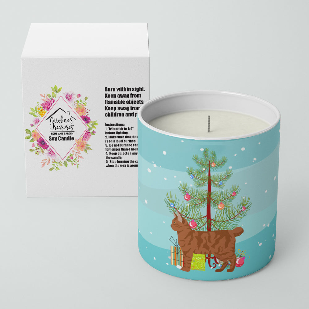 Buy this American Bobtail #2 Cat Merry Christmas 10 oz Decorative Soy Candle