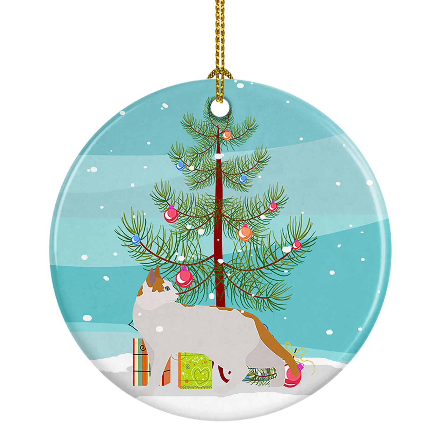 Buy this Arabian Mau Cat Merry Christmas Ceramic Ornament