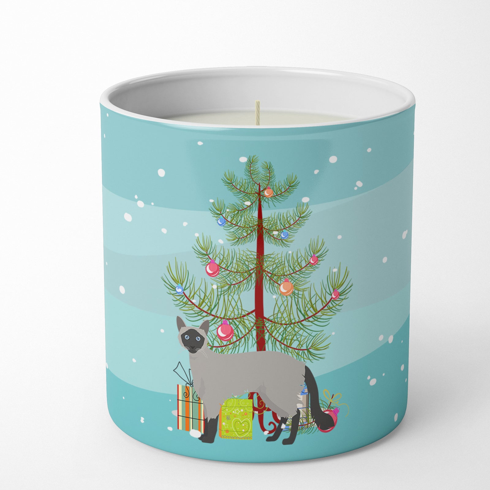 Buy this Balinese #1 Cat Merry Christmas 10 oz Decorative Soy Candle