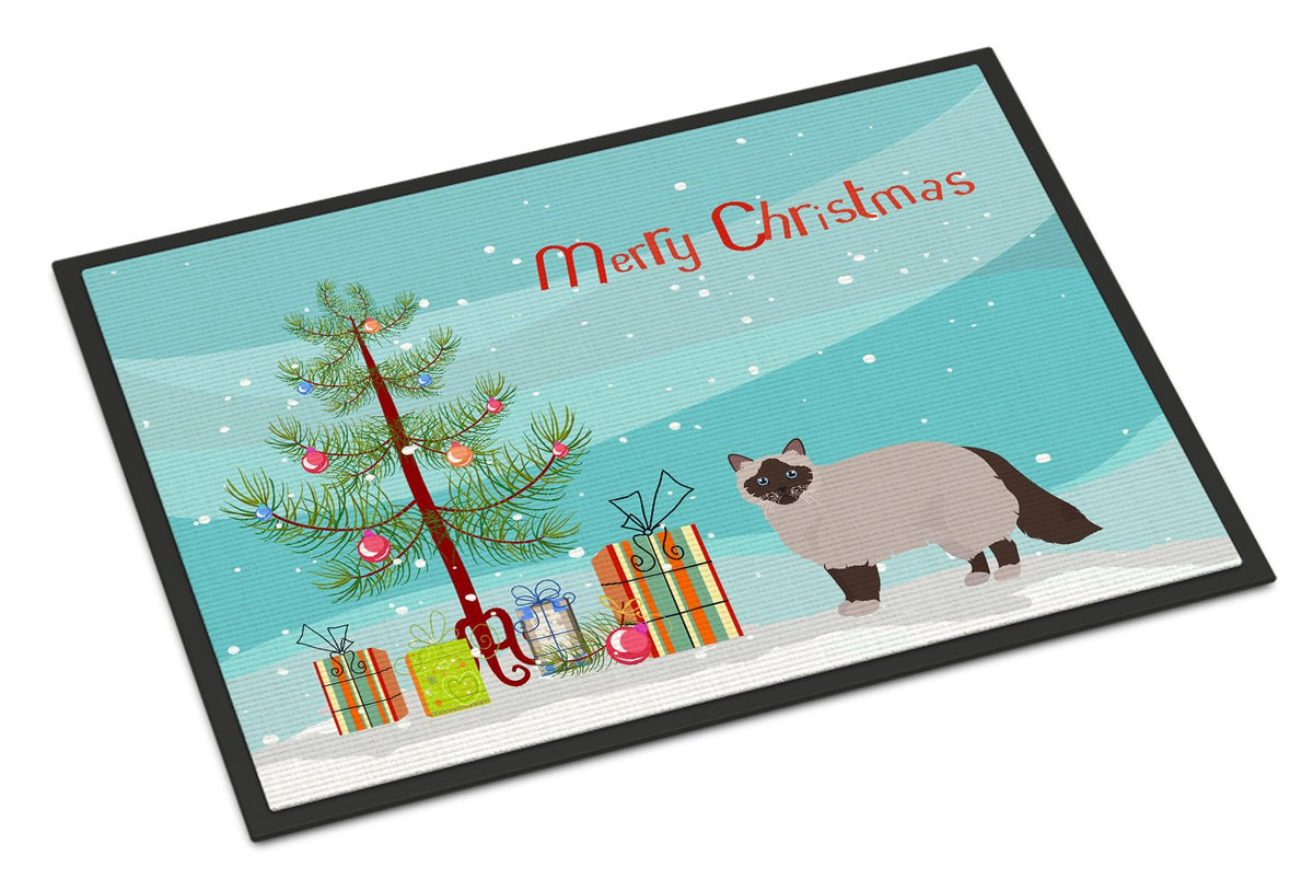 Birman Cat Merry Christmas Indoor or Outdoor Mat 24x36 CK4570JMAT by Caroline&#39;s Treasures